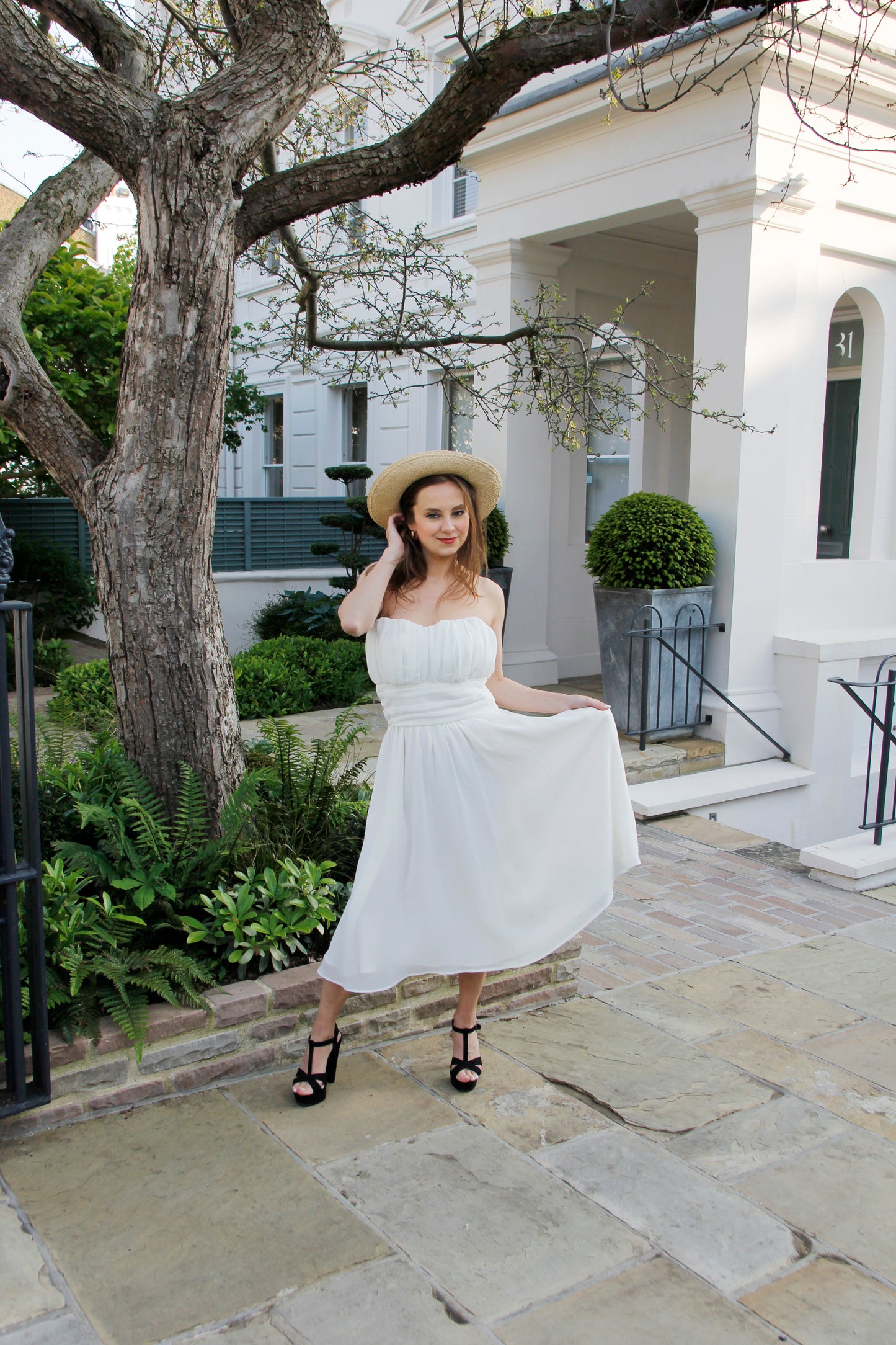 Ivy Dress - Strapless Chiffon Dress