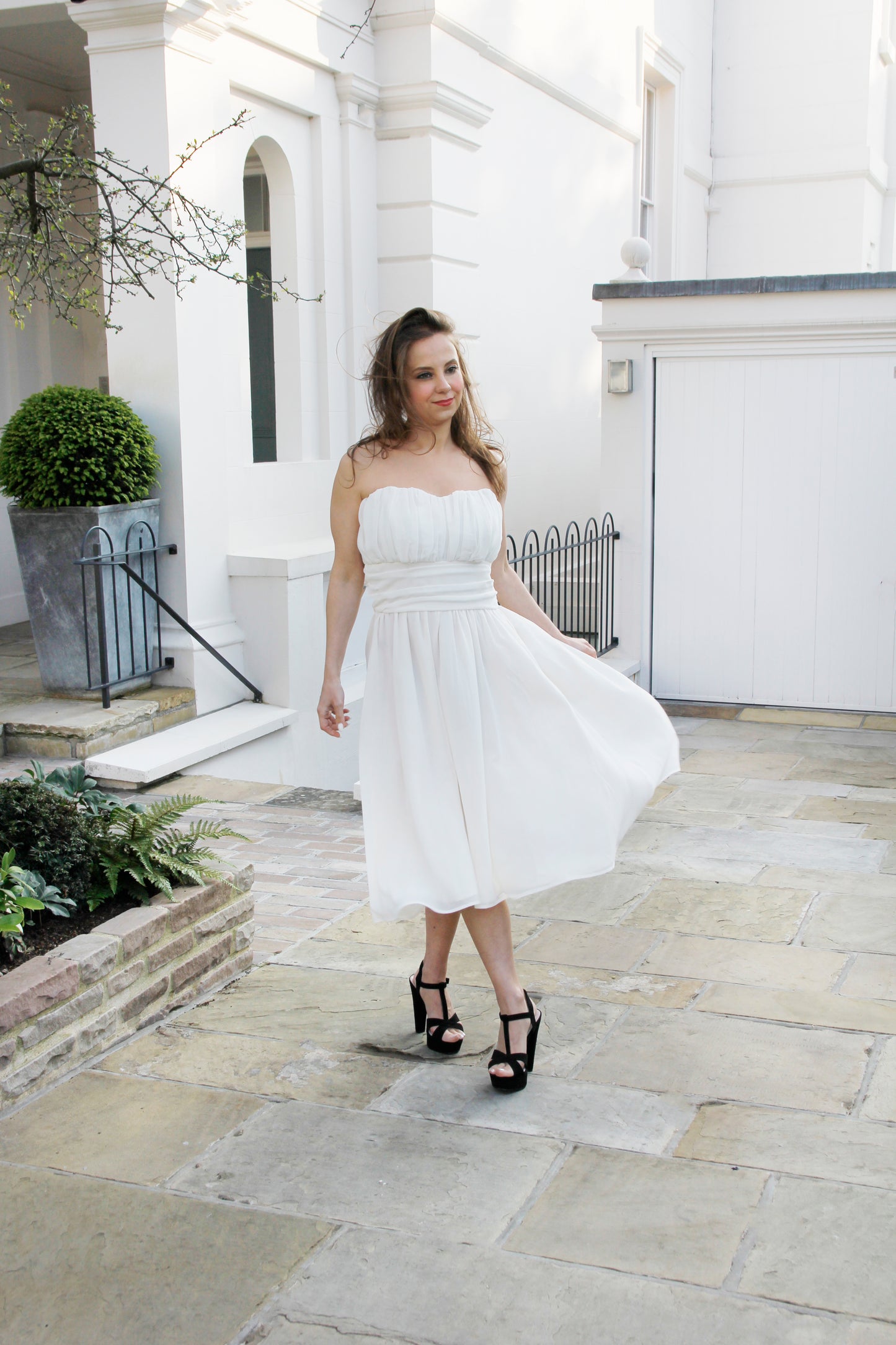 Ivy Dress - Strapless Chiffon Dress