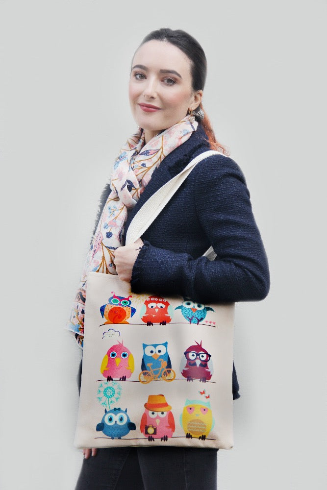 small owl print bag
