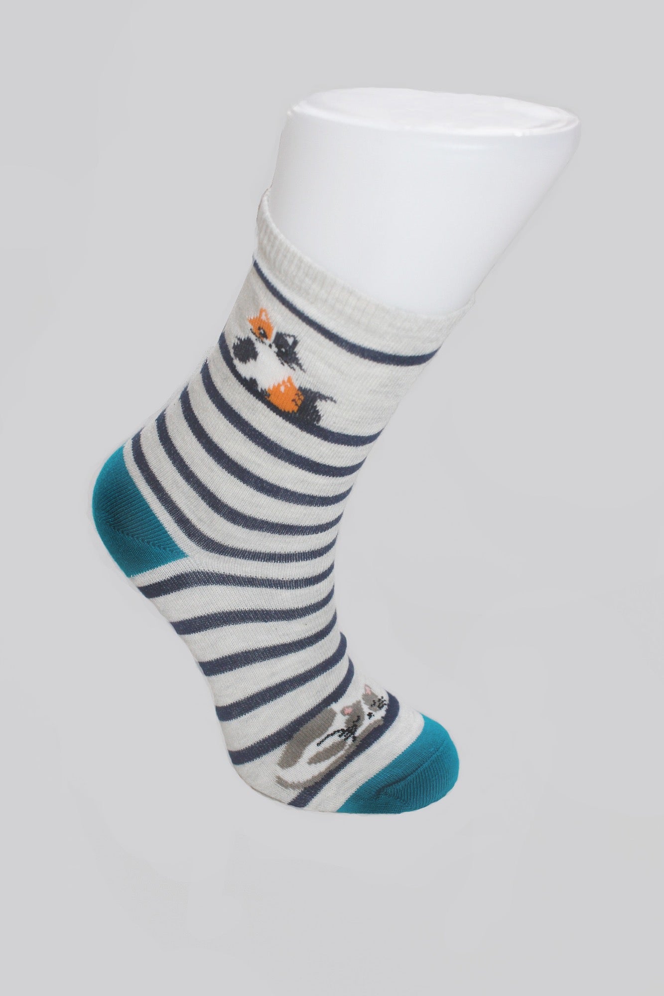 Cats Print Pale Grey Women's Socks