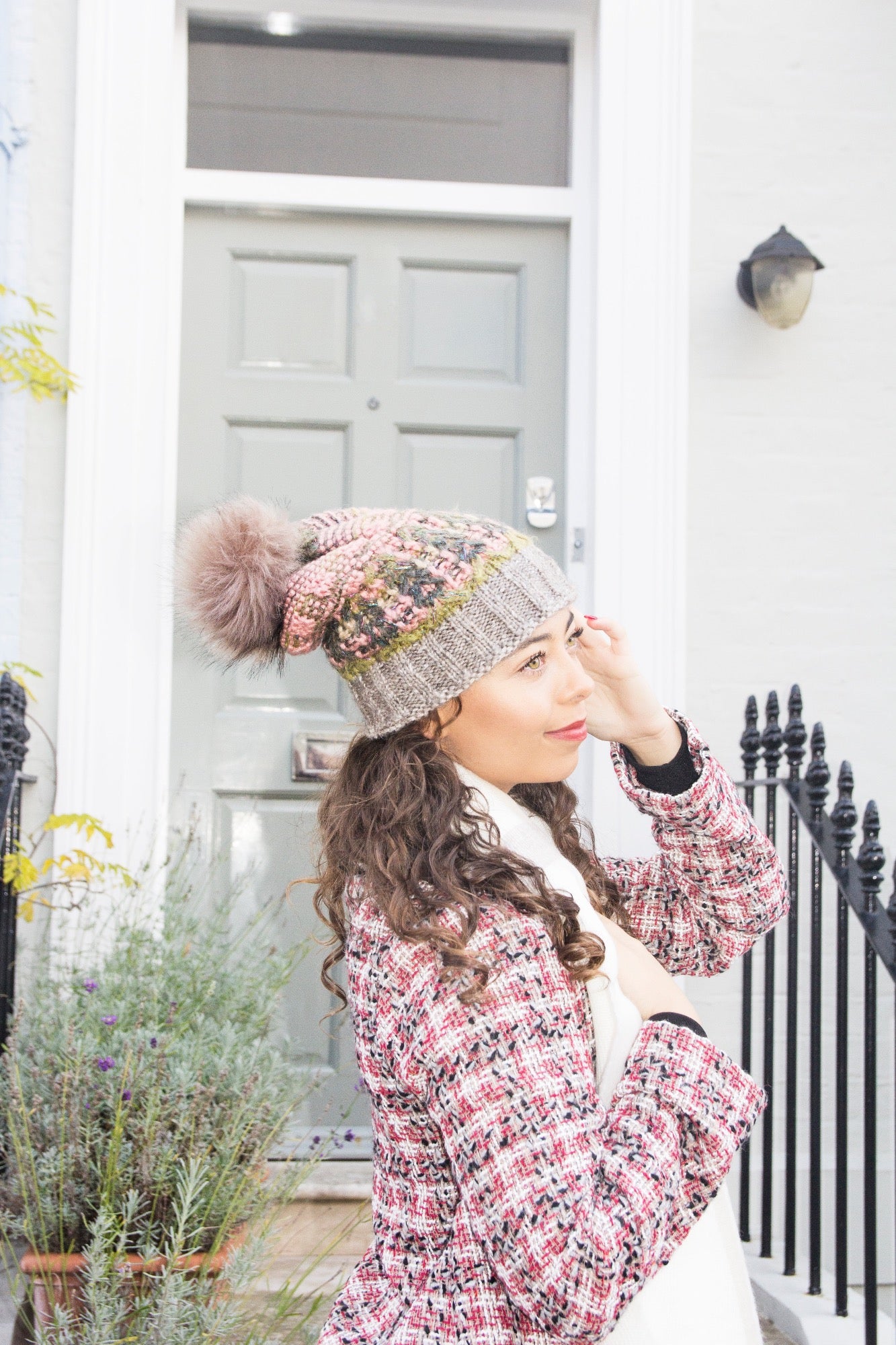 knitted beanie hat