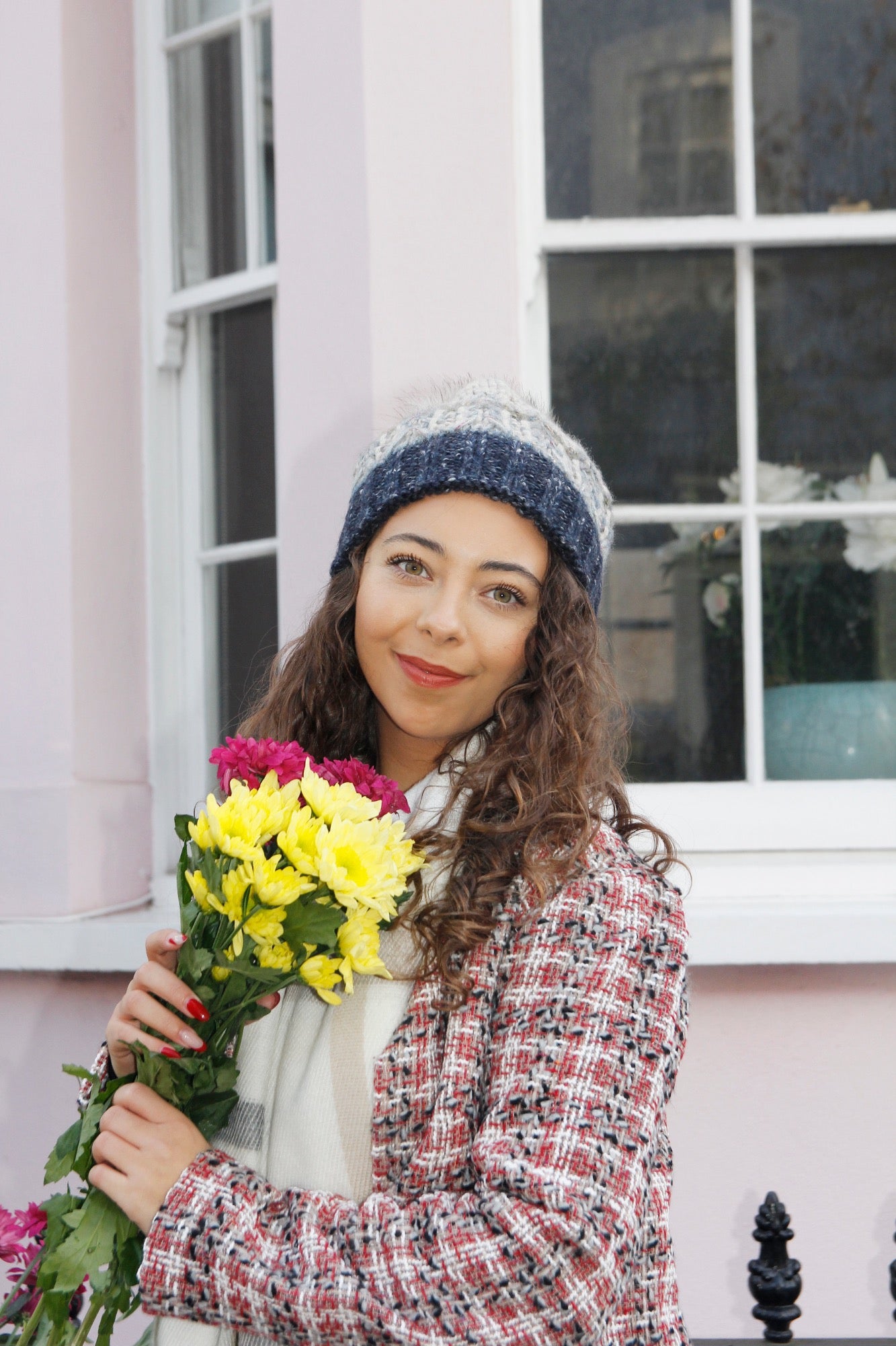 knitted bobble hat