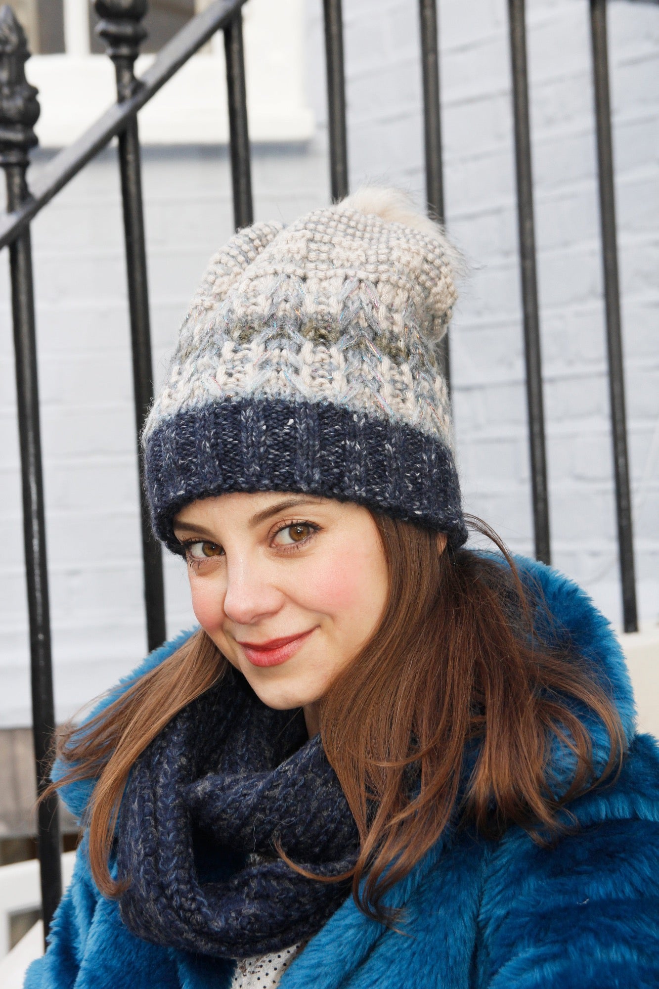 knitted snood and beanie