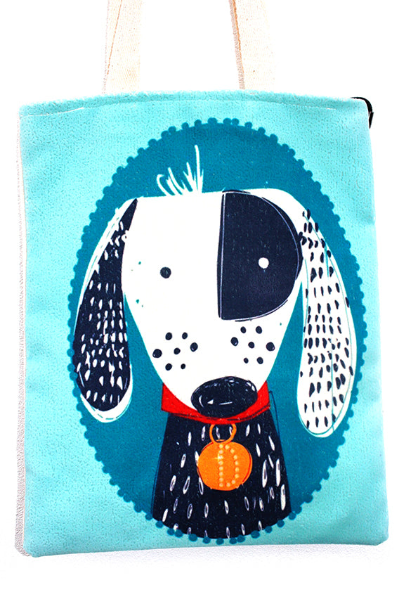 Tote Bag - Blue Dog Print