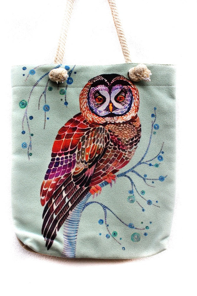 Tote Bag - Pale Blue Owl