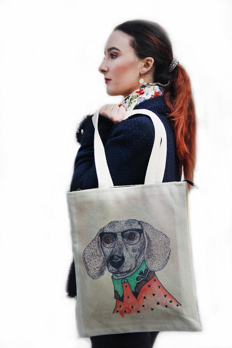 dog print bag