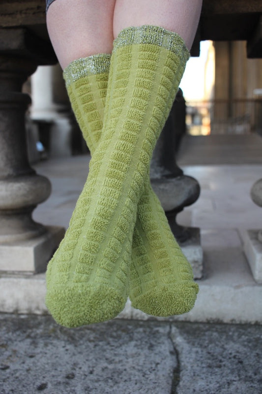 olive green women's socks