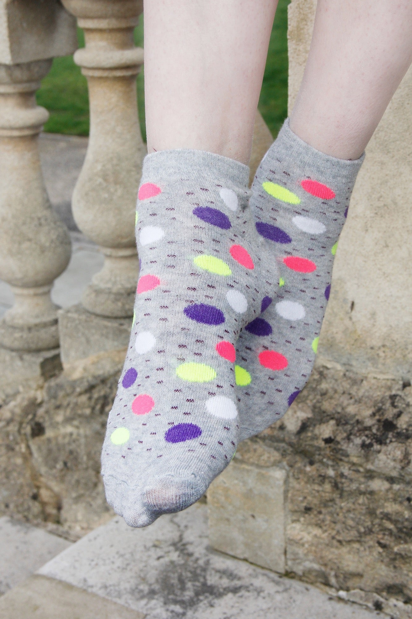 polka dot print cotton socks